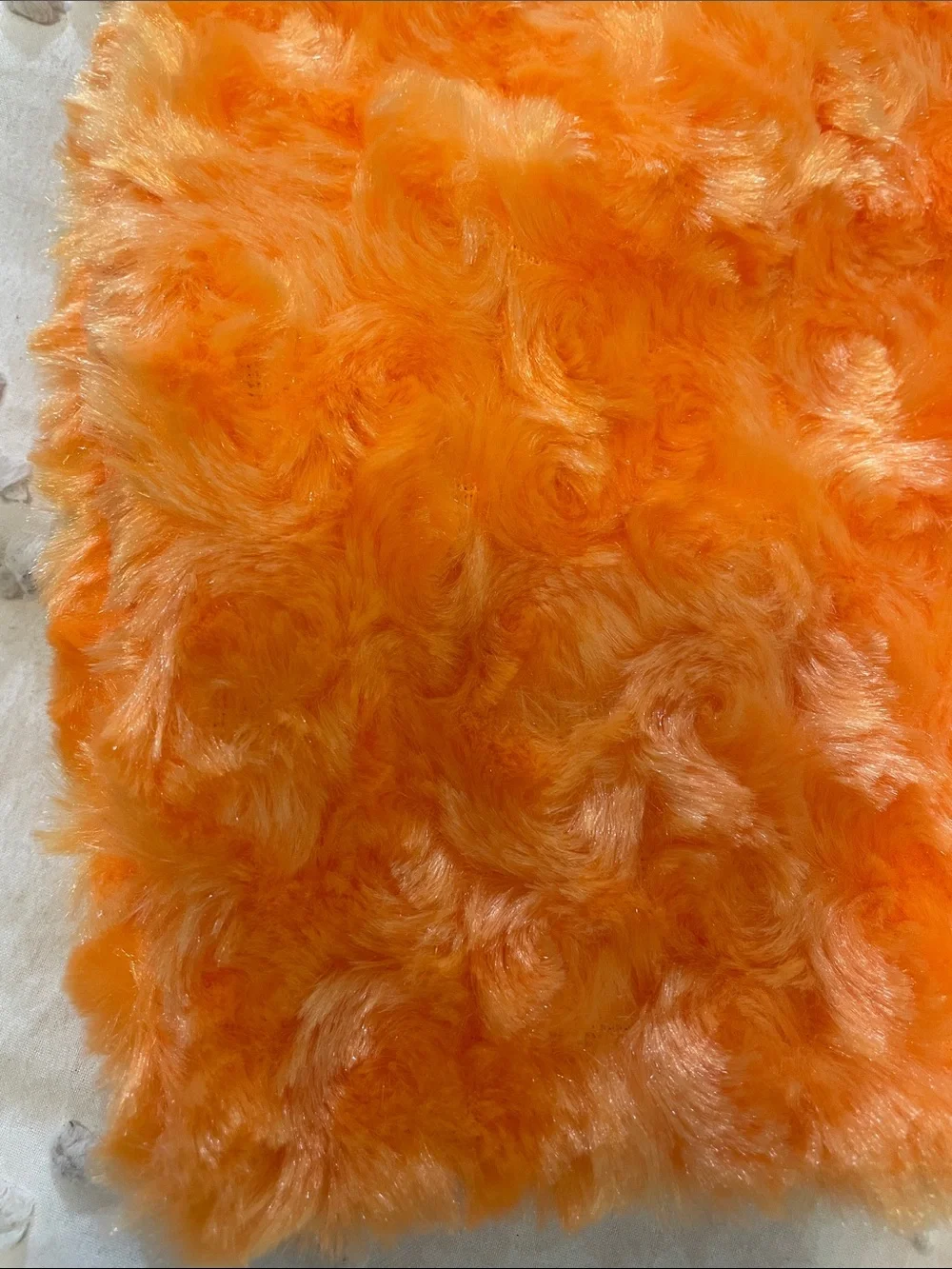 Bright Orange Fuzzy Throw Pillow Covers (Pair)